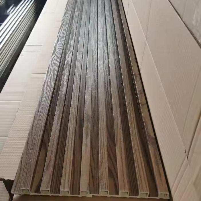 Home Decor Interior Fluted Wpc Wall Panel WPC Wooden Wall Slat Panel Cladding Wall Panel
